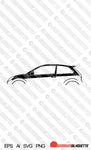 Digital Download vector graphic - Ford Fiesta ST Mk6 3-door EPS | SVG | Ai | PNG