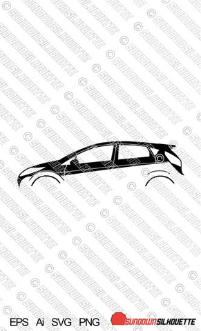 Digital Download vector graphic - Ford Fiesta Mk7 5-door EPS | SVG | Ai | PNG