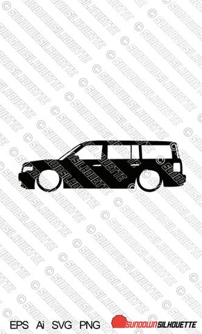 Digital Download lowered car vector - Ford Flex silhouette.  EPS | SVG | Ai | PNG