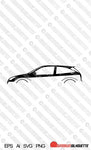 Digital Download vector graphic - Ford Focus Mk1, 1st gen hatch SVT | ST170 EPS | SVG | Ai | PNG