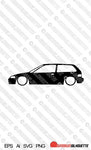 Digital Download vector graphic - Lowered Honda Civic EF 4th gen hatch | SVG | Ai | PNG