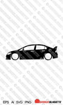 Digital Download vector graphic - Lowered Honda Civic Type-R sedan FD2r | SVG | Ai | PNG