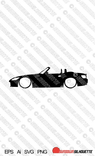 Digital Download vector graphic - Lowered Honda S2000 EPS | SVG | Ai | PNG