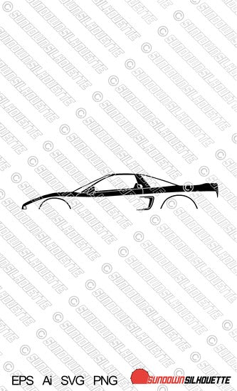 Digital Download vector graphic - Honda / Acura NSX classic EPS | SVG | Ai | PNG