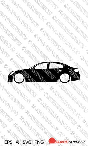 Digital Download vector graphic - Lowered Infiniti G35 sedan (v35) EPS | SVG | Ai | PNG