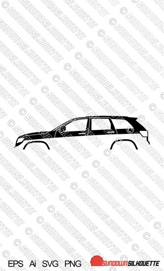Digital Download vector graphic - Jeep Grand Cherokee WK2 EPS | SVG | Ai | PNG