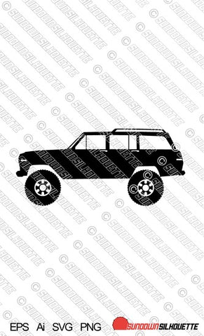 Digital Download vector graphic - Lifted Jeep Grand Wagoneer silhouette EPS | SVG | Ai | PNG