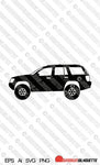 Digital Download vector graphic - Lifted Jeep Cherokee WJ silhouette EPS | SVG | Ai | PNG