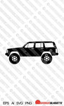 Digital Download vector graphic - Lifted Jeep Cherokee XJ silhouette EPS | SVG | Ai | PNG