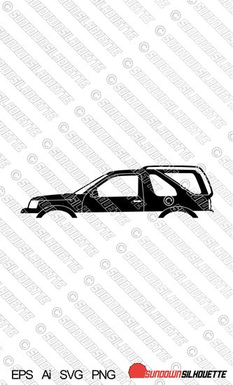 Digital Download vector graphic - Land Rover Freelander 1, 3-door EPS | SVG | Ai | PNG