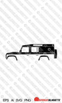 Digital Download vector graphic - Land Rover Defender 110 utility classic EPS | SVG | Ai | PNG