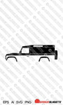 Digital Download vector graphic - Land Rover Defender 110 van classic EPS | SVG | Ai | PNG