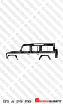 Digital Download vector graphic - Land Rover Defender 110 wagon classic EPS | SVG | Ai | PNG