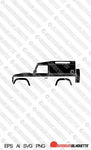 Digital Download vector graphic - Land Rover Defender 90 Van classic EPS | SVG | Ai | PNG