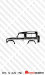 Digital Download vector graphic - Land Rover Defender 90 wagon classic EPS | SVG | Ai | PNG