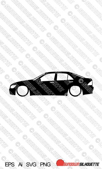 Digital Download vector graphic - Lowered Lexus IS 1st gen EPS | SVG | Ai | PNG