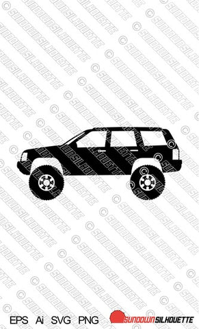 Digital Download vector graphic - Lifted Jeep Grand Cherokee ZJ 1993-1998, EPS | SVG | Ai | PNG