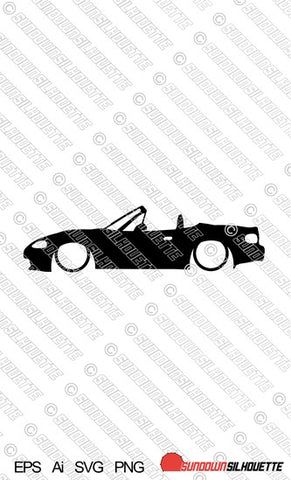 Digital Download vector graphic - Lowered Mazda Miata / MX5 NB EPS | SVG | Ai | PNG
