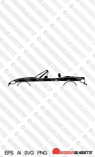 Digital Download vector graphic - Mazda Miata MX5 NB roadster  EPS | SVG | Ai | PNG