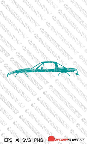 Digital Download vector graphic - Mazda Miata MX5 NA hardtop roadster  EPS | SVG | Ai | PNG