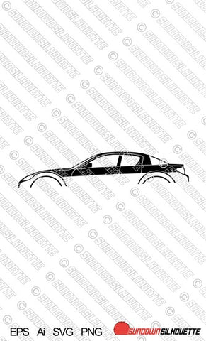 Digital Download vector car silhouette - Mazda RX8 EPS | SVG | Ai | PNG