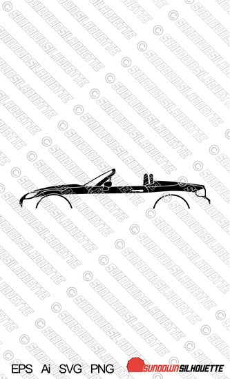 Digital Download vector graphic - Mazda MX5 / Miata NC 3rd gen mk3  roadster  EPS | SVG | Ai | PNG