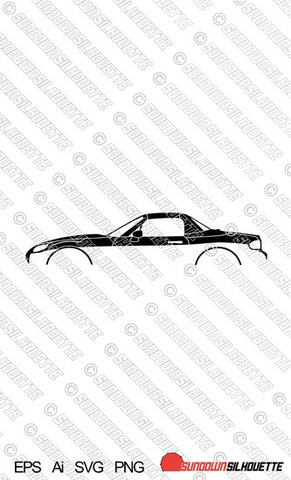 Digital Download vector graphic - Mazda MX5 / Miata NC 3rd gen mk3 TOP UP roadster  EPS | SVG | Ai | PNG
