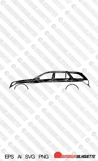 Digital Download vector graphic - The Mercedes E-class wagon S212 (w212) EPS | SVG | Ai | PNG