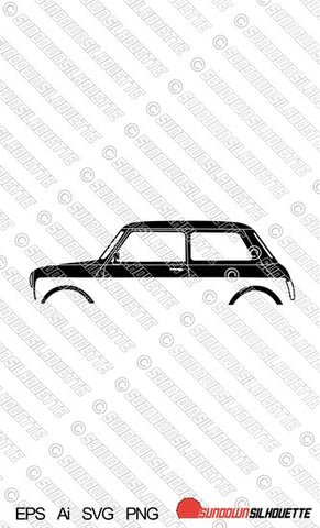 Digital Download vector graphic - Austin-Rover Mini 1984- Mk5 , Mk6 ,Mk7 EPS | SVG | Ai | PNG