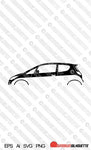 Digital Download vector graphic - Mitsubishi Colt CZT  Z30 (2002-2013) EPS | SVG | Ai | PNG