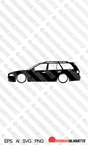 Digital Download vector graphic - Lowered Mitsubishi Galant ,Legnum Wagon (1996-2003) EPS | SVG | Ai | PNG