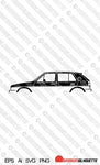 Digital Download vector car silhouette - VW Mk2 Golf GTI 5-door Type 19 EPS | SVG | Ai | PNG