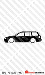 Digital Download vector graphic - Lowered VW Golf Mk4 Wagon Variant EPS | SVG | Ai | PNG