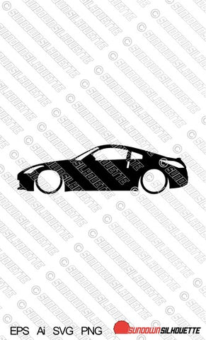 Digital Download vector graphic - Lowered Nissan 350Z Z33 EPS | SVG | Ai | PNG