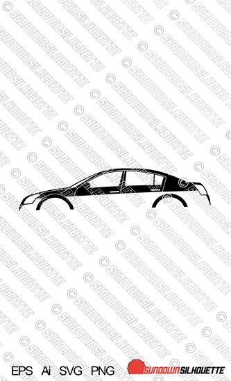 Digital Download car silhouette vector  - Nissan Maxima 6th gen 2003-2008 EPS | SVG | Ai | PNG