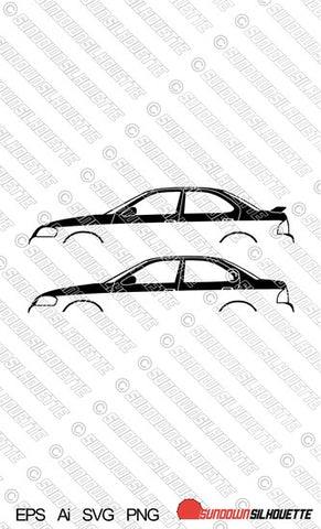 Digital Download vector graphic - Nissan Sentra SE-R B15 EPS | SVG | Ai | PNG