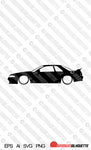 Digital Download Lowered car silhouette vector - Nissan Skyline R32 GTR EPS | SVG | Ai | PNG