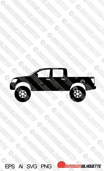 Digital Download vector graphic - Lifted Nissan Titan crew cab 1st gen EPS | SVG | Ai | PNG