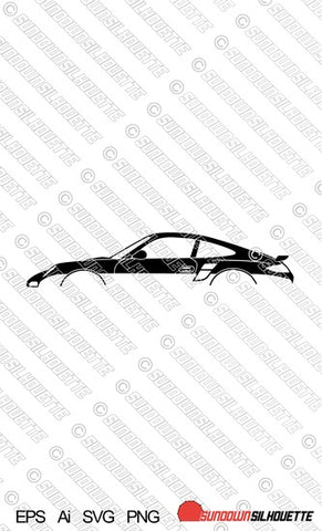 Digital Download vector graphic - Porsche 911 Turbo (997) | EPS | SVG | Ai | PNG