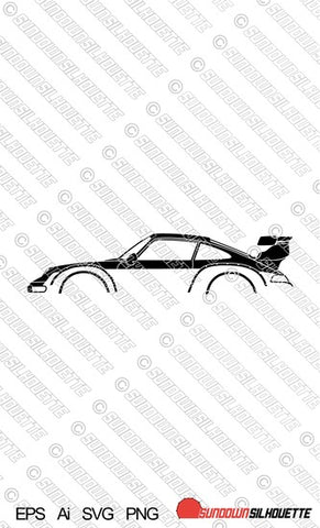 Digital Download vector graphic - Porsche 911 RWB 993 | EPS | SVG | Ai | PNG
