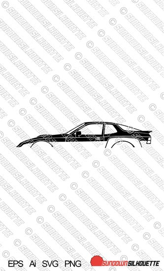 Digital Download vector graphic - Porsche 924 GTS Coupe EPS | SVG | Ai | PNG