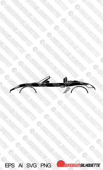 Digital Download vector graphic - Porsche Boxster (987) | EPS | SVG | Ai | PNG