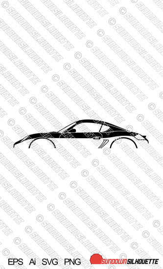 Digital Download vector graphic - Porsche Cayman Coupe (987) | EPS | SVG | Ai | PNG
