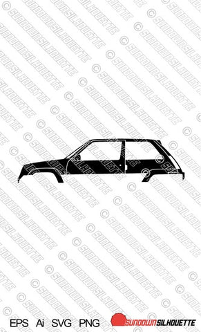 Digital Download vector graphic - Renault 5 GT Turbo EPS | SVG | Ai | PNG