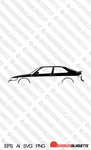 Digital Download car silhouette vector graphic - Saab 9-3 Viggen 1st gen 1998-2003 EPS | SVG | Ai | PNG