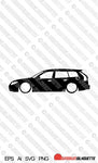 Digital Download Lowered car vector - Saab 9-3 facelift 2nd gen SportCombi EPS | SVG | Ai | PNG