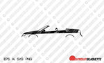 Digital Download vector graphic - Saab 9-3 early spec 2nd gen convertible EPS | SVG | Ai | PNG