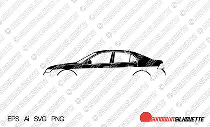 Digital Download vector graphic - Saab 9-3 early spec 2nd gen sedan EPS | SVG | Ai | PNG