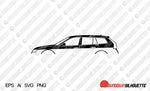 Digital Download vector graphic - Saab 9-3 early spec 2nd gen sports tourer wagon EPS | SVG | Ai | PNG