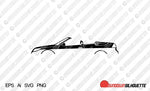 Digital Download vector graphic - Saab 9-3 facelift 2nd gen convertible EPS | SVG | Ai | PNG
